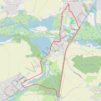 Itinéraire Randonnée des étangs, distance, dénivelé, altitude, carte, profil, trace GPS