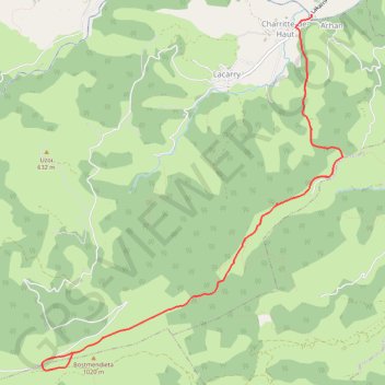 Itinéraire Les pâturages de Bosmendieta, distance, dénivelé, altitude, carte, profil, trace GPS