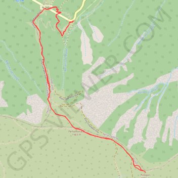 Itinéraire Pelopín, distance, dénivelé, altitude, carte, profil, trace GPS