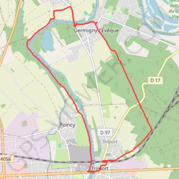 Itinéraire Germigny-L'Evêque, distance, dénivelé, altitude, carte, profil, trace GPS
