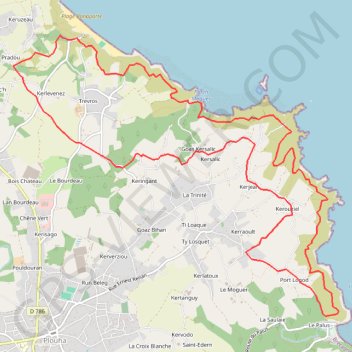 Itinéraire Plage Bonaparte, distance, dénivelé, altitude, carte, profil, trace GPS
