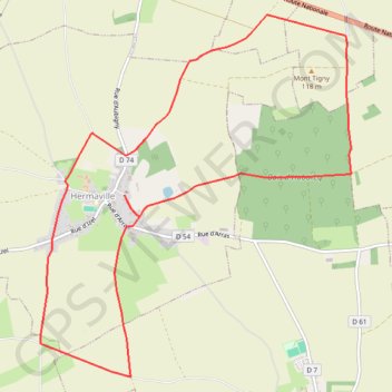 Itinéraire Chemin de la vertu bleue (Hermanville), distance, dénivelé, altitude, carte, profil, trace GPS