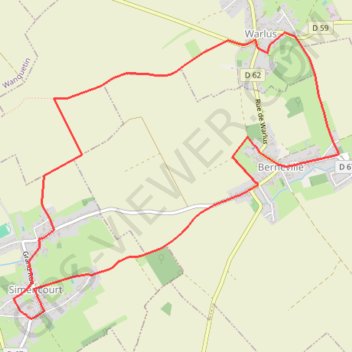 Itinéraire Sentier du bout du monde - Simencourt, distance, dénivelé, altitude, carte, profil, trace GPS