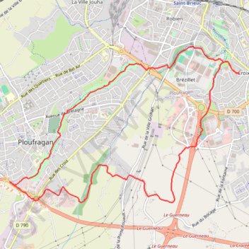 Itinéraire La vallee du goelo, distance, dénivelé, altitude, carte, profil, trace GPS