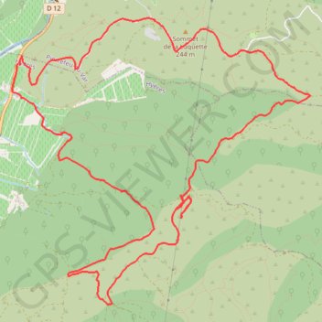 Itinéraire Les Maupas, la Baisse des Contes, les Bertrands - HYERES - 83400, distance, dénivelé, altitude, carte, profil, trace GPS