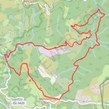 Itinéraire Les Mines d'Arditurri, distance, dénivelé, altitude, carte, profil, trace GPS