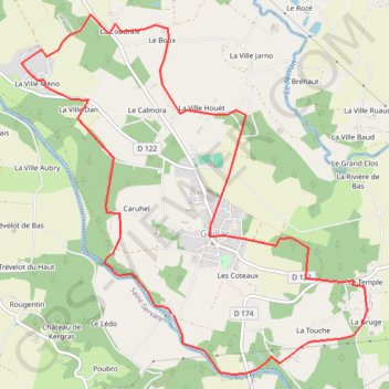 Itinéraire Circuit des Croix - Guillac, distance, dénivelé, altitude, carte, profil, trace GPS