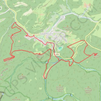 Itinéraire Autour de Eppenbrunn, distance, dénivelé, altitude, carte, profil, trace GPS