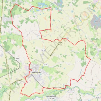Itinéraire Commequiers_2026-08-12, distance, dénivelé, altitude, carte, profil, trace GPS
