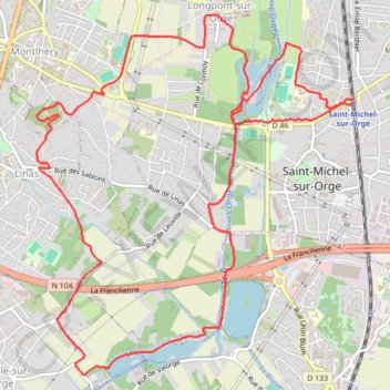 Itinéraire La Basilique Notre Dame de Bonne Garde à Longpont sur Orge, distance, dénivelé, altitude, carte, profil, trace GPS