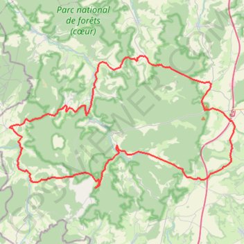 Itinéraire La Montagne - Auberive, distance, dénivelé, altitude, carte, profil, trace GPS