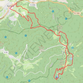 Itinéraire Autours de Bussang, distance, dénivelé, altitude, carte, profil, trace GPS