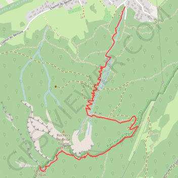 Itinéraire Pieu (ou le Bémont), distance, dénivelé, altitude, carte, profil, trace GPS
