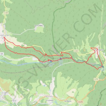 Itinéraire Le Hérisson et ses cascades, distance, dénivelé, altitude, carte, profil, trace GPS