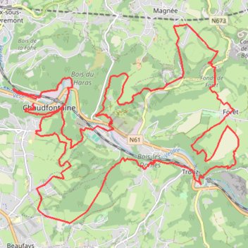 Itinéraire Chaudfontrail 30km 2025-19111686, distance, dénivelé, altitude, carte, profil, trace GPS