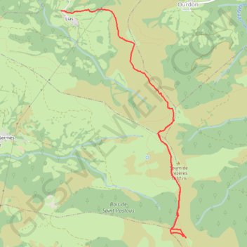 Itinéraire Berberust Lias Hautacam, distance, dénivelé, altitude, carte, profil, trace GPS