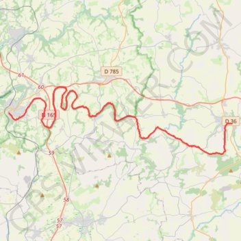 Itinéraire Châteauneuf-du-Faou / Châteaulin, distance, dénivelé, altitude, carte, profil, trace GPS