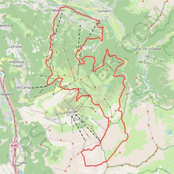 Itinéraire Morillon, distance, dénivelé, altitude, carte, profil, trace GPS