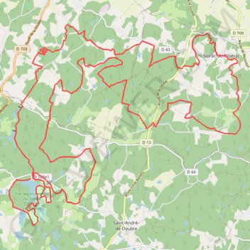 Itinéraire etang de la Jemaye, distance, dénivelé, altitude, carte, profil, trace GPS