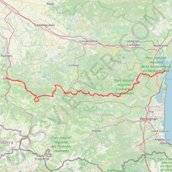 Itinéraire Le sentier Cathare à VTT, distance, dénivelé, altitude, carte, profil, trace GPS