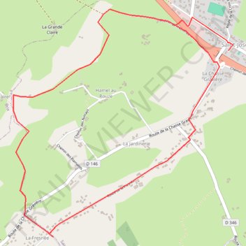 Itinéraire 4 - 2025-02-25_2070230403_6.4Km LPSG, distance, dénivelé, altitude, carte, profil, trace GPS