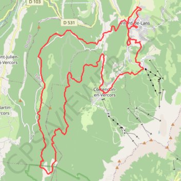 Itinéraire Escapade autour de Corrençon en Vercors, distance, dénivelé, altitude, carte, profil, trace GPS