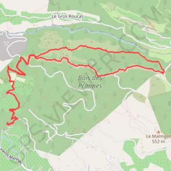 Itinéraire Le Malmont par le domaine du dragon, distance, dénivelé, altitude, carte, profil, trace GPS