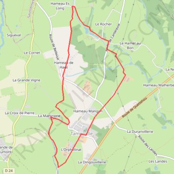Itinéraire 0 - canicross 7kms 2026, distance, dénivelé, altitude, carte, profil, trace GPS