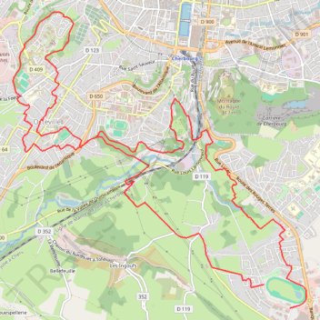 Itinéraire A - Marche 18km, distance, dénivelé, altitude, carte, profil, trace GPS