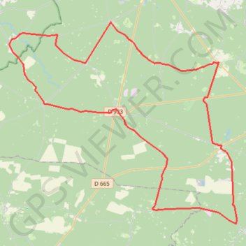 Itinéraire Circuit des Landes de Gascogne - Houeillès, distance, dénivelé, altitude, carte, profil, trace GPS