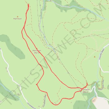 Itinéraire Les collines d'Iramalda en circuit depuis le col, distance, dénivelé, altitude, carte, profil, trace GPS