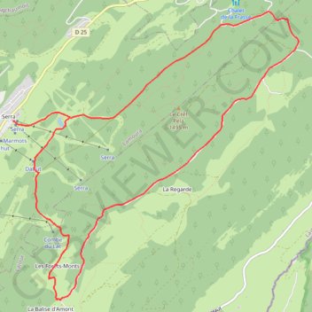 Itinéraire Tour du Crêt Pela, distance, dénivelé, altitude, carte, profil, trace GPS