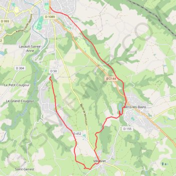 Itinéraire Montluçon - Néris-les-Bains - Villebret - Montluçon, distance, dénivelé, altitude, carte, profil, trace GPS