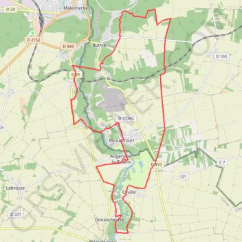 Itinéraire le long de l'essonne, distance, dénivelé, altitude, carte, profil, trace GPS