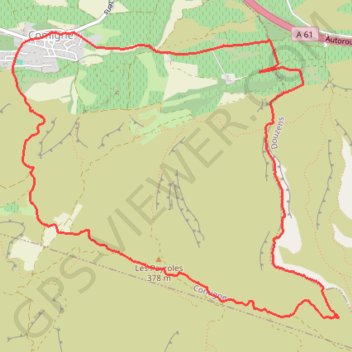 Itinéraire [Itinéraire] Sur les crêtes de l'Alaric, distance, dénivelé, altitude, carte, profil, trace GPS