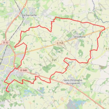 Itinéraire La_bourriere_2026-07-03, distance, dénivelé, altitude, carte, profil, trace GPS