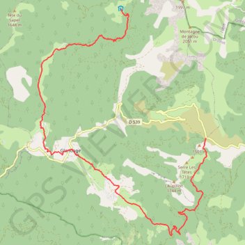 Itinéraire Sud du Vercors - Col de la grimone, distance, dénivelé, altitude, carte, profil, trace GPS