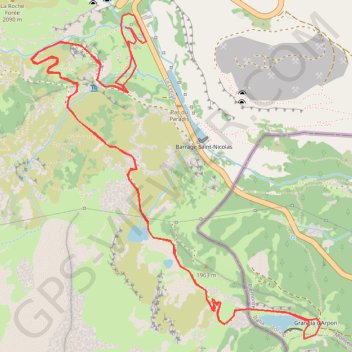 Itinéraire Lac de Roterel - Lago d'Arpon, distance, dénivelé, altitude, carte, profil, trace GPS