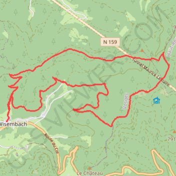 Itinéraire Randonnée Wisembach, distance, dénivelé, altitude, carte, profil, trace GPS