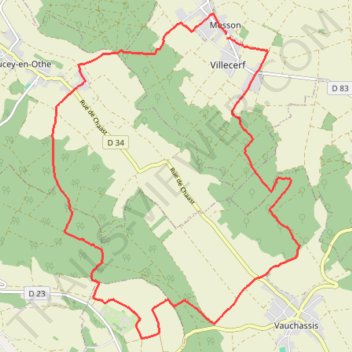 Itinéraire Messon Marche à pied, distance, dénivelé, altitude, carte, profil, trace GPS