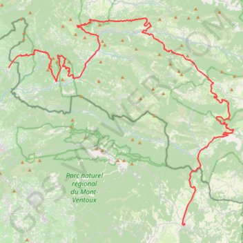 Itinéraire Faucon - Sault, distance, dénivelé, altitude, carte, profil, trace GPS