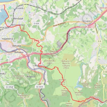 Itinéraire GR10_-_1_-_Hendaye_-_Iraty on AllTrails (part 1), distance, dénivelé, altitude, carte, profil, trace GPS