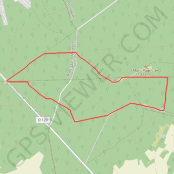 Itinéraire Du Poteau du Grand Maître au Mont Pagnotte - Forêt d'Halutte, distance, dénivelé, altitude, carte, profil, trace GPS