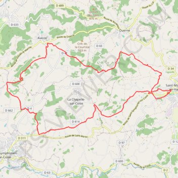 Itinéraire Croisée des Monts du Lyonnais - Saint-Martin-en-Haut, distance, dénivelé, altitude, carte, profil, trace GPS
