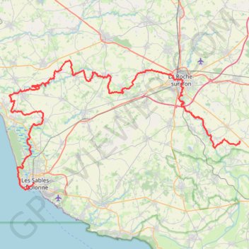 Itinéraire Randonnée en Vendée de La Mainborgère aux Sables-d'Olonne, distance, dénivelé, altitude, carte, profil, trace GPS