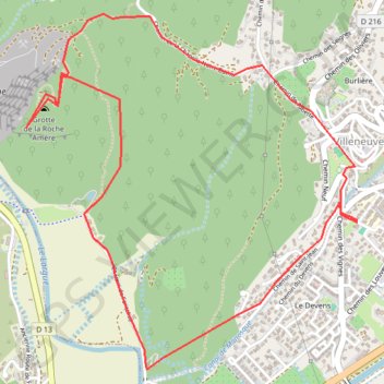 Itinéraire La roche amère, distance, dénivelé, altitude, carte, profil, trace GPS