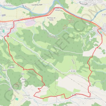 Itinéraire Sentier de Caumont, distance, dénivelé, altitude, carte, profil, trace GPS
