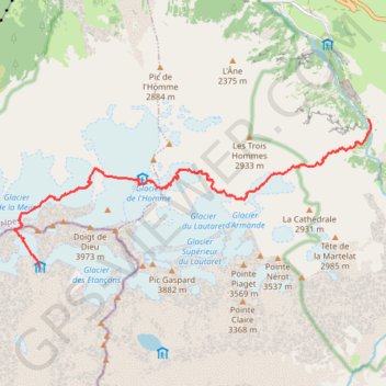Itinéraire Tour de la Meije : Promontoire - Aigle - Romanche, distance, dénivelé, altitude, carte, profil, trace GPS