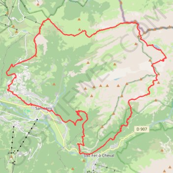Itinéraire Samoëns, distance, dénivelé, altitude, carte, profil, trace GPS