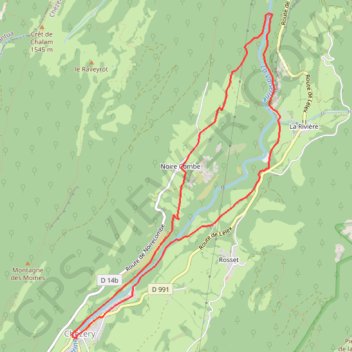 Itinéraire Chézery - Noire Combe - La Rivière, distance, dénivelé, altitude, carte, profil, trace GPS